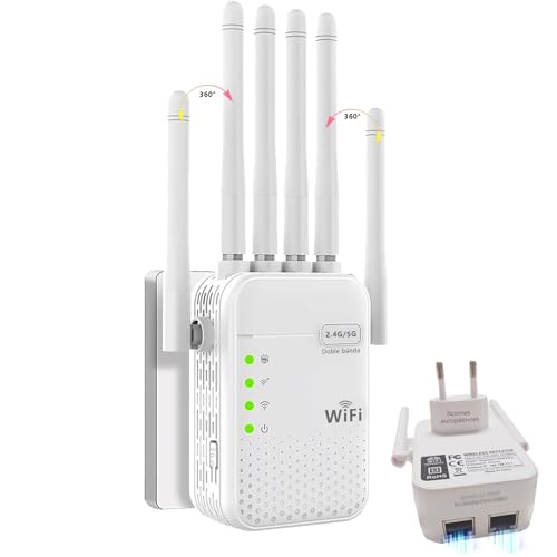 Répéteur WiFi Version Améliorée Double Bande (5/2,4) GHz,rep