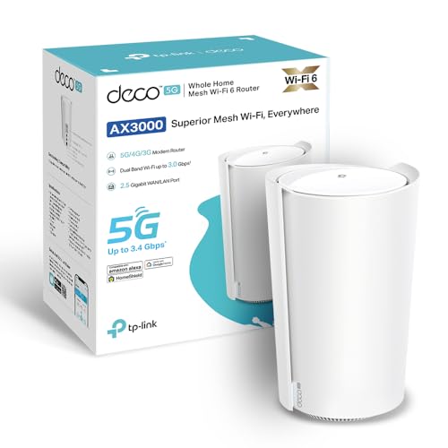 TP-Link Routeur 5G Deco X3000-5G Mesh Routeur WiFi 6 Bi-Band