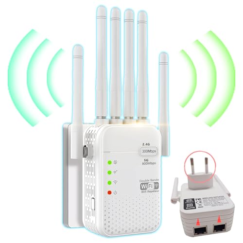 Répéteur WiFi 6，5G+2.4GHz Double Bande avec Six antennes of