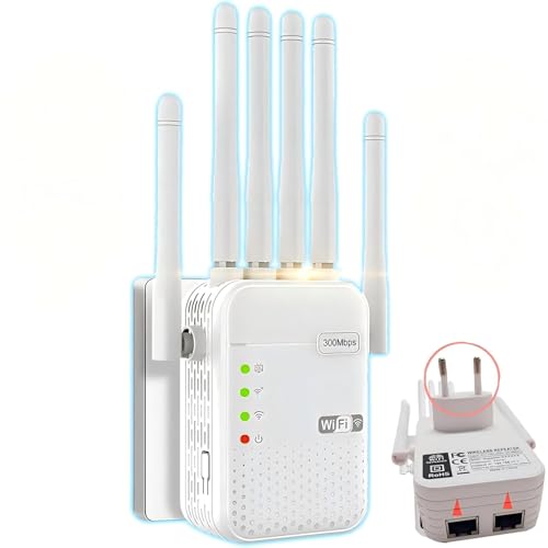 Repeteur WiFi Puissant,Amplificateur WiFi avec 6 antennes, 2