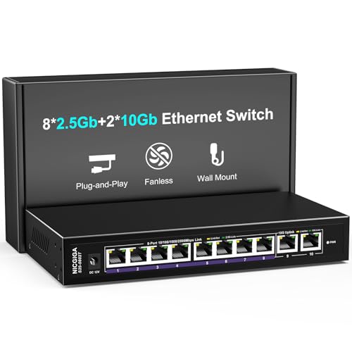 Commutateur Ethernet 10GbE Non géré avec 2 Ports RJ45 10Gb 