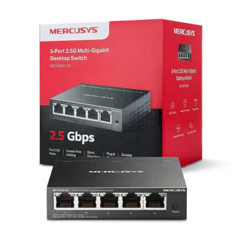 Mercusys Switch Ethernet 2.5 Gigabit 5 Ports RJ45, Boîtier M