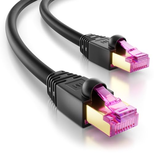deleyCON 40m Câble Réseau CAT7 Outdoor pour Extérieur (10 Gb