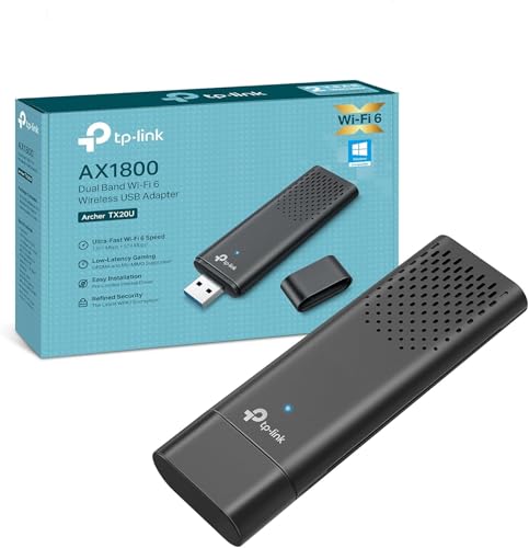 TP-Link Clé WiFi 6 Puissante AX1800 Mbps, Archer TX20U, Adap