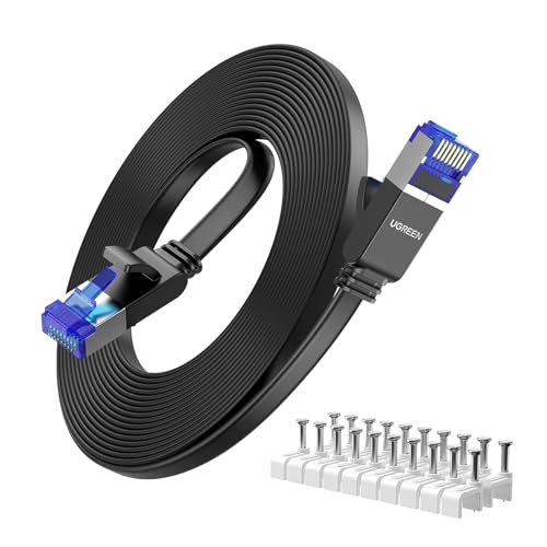 UGREEN 5M Câble Ethernet Cat 8 Plat, 40Gbps 2000MHz RJ45 Bli