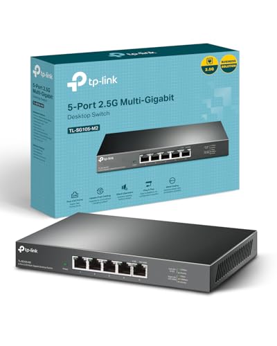 TP-Link Switch 2.5 Gigabit 5 Ports, Boitier Métal, Silencieu